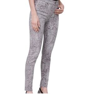 NWT The High-Rise‎ Skinny Sculpt Snakeskin Jeans Size 8